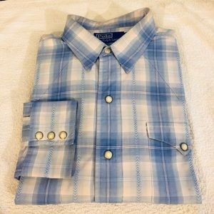 Polo by Ralph Lauren Shirts - Polo Ralph Lauren Blue Plaid Pearl Button Shirt L Polo by Ralph Lauren Shirts - Polo Ralph Lauren Blue Plaid Pearl Button Shirt L